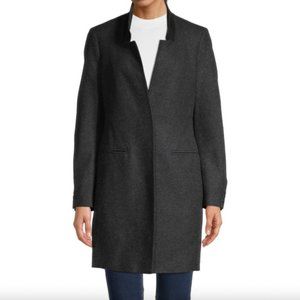 ALLSAINTS Lyla Wool-Blend Coat Charcoal Grey